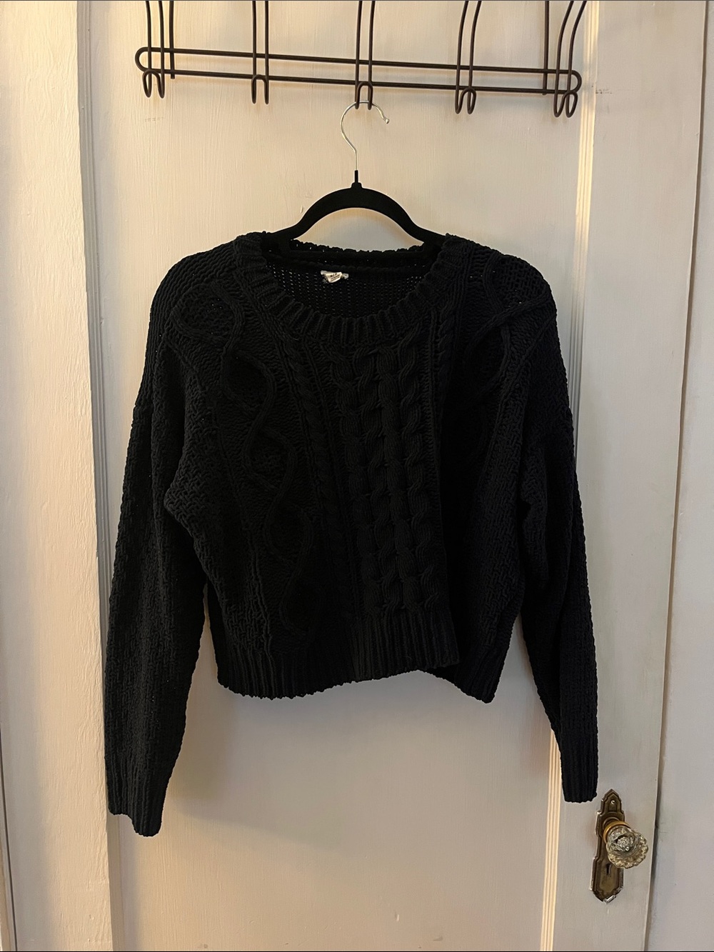 Garage Navy Cropped Sweater (Women’s Medium)